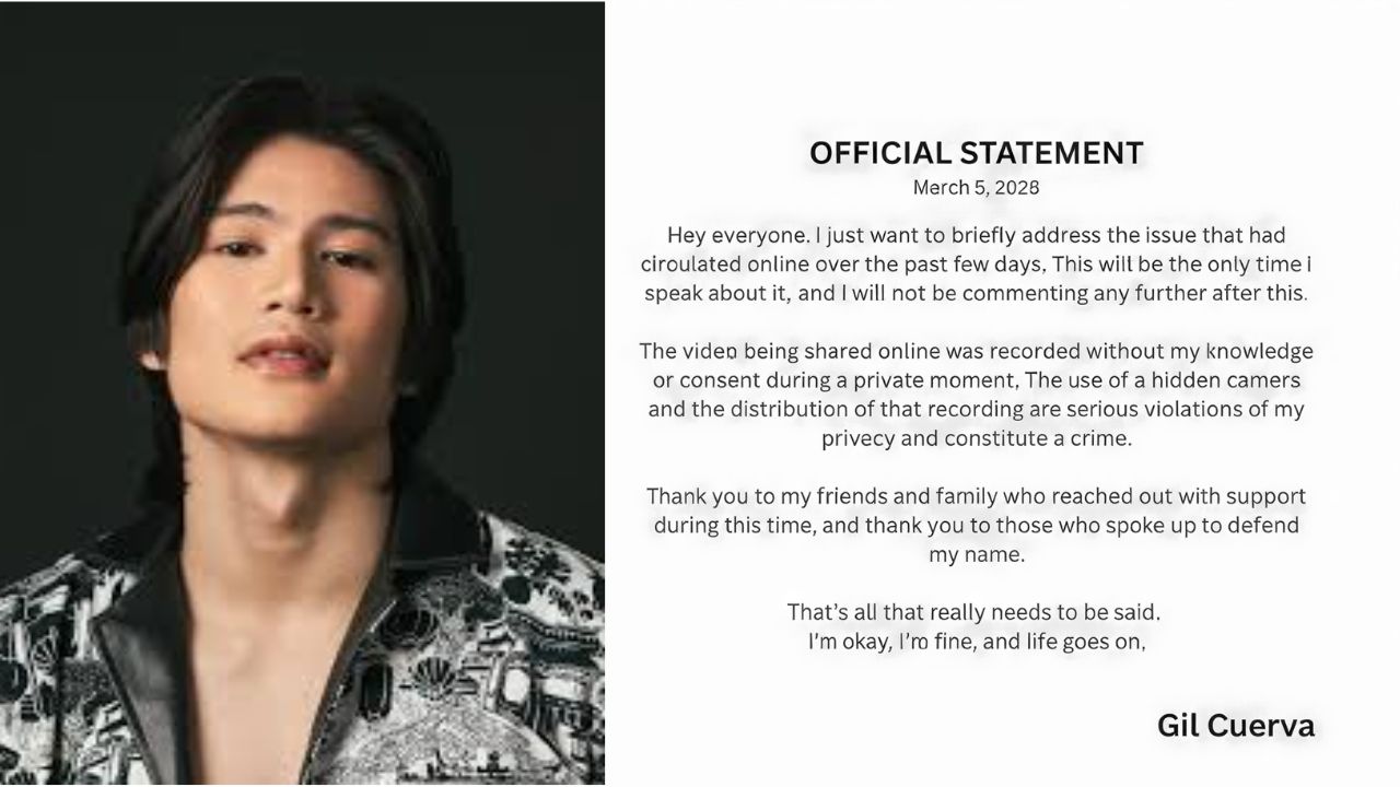 Gil Cuerva Responds to Latest Video Scandal on his Instagram Post
